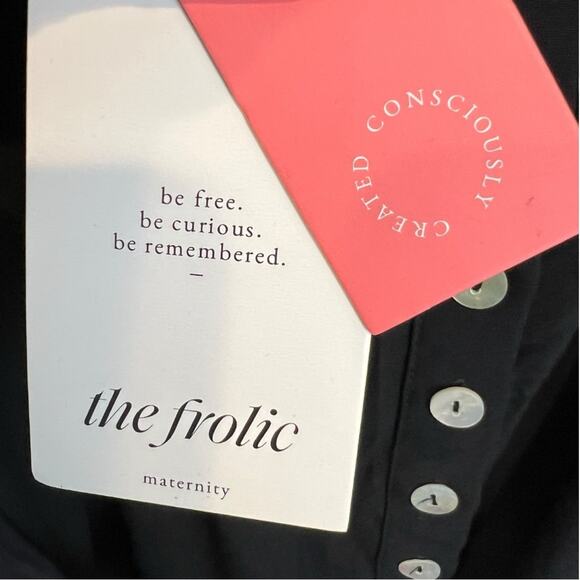 The Frolic Maternity ASOS button down relaxed leg Jumpsuit Sz 6 NWT - Picture 9 of 16